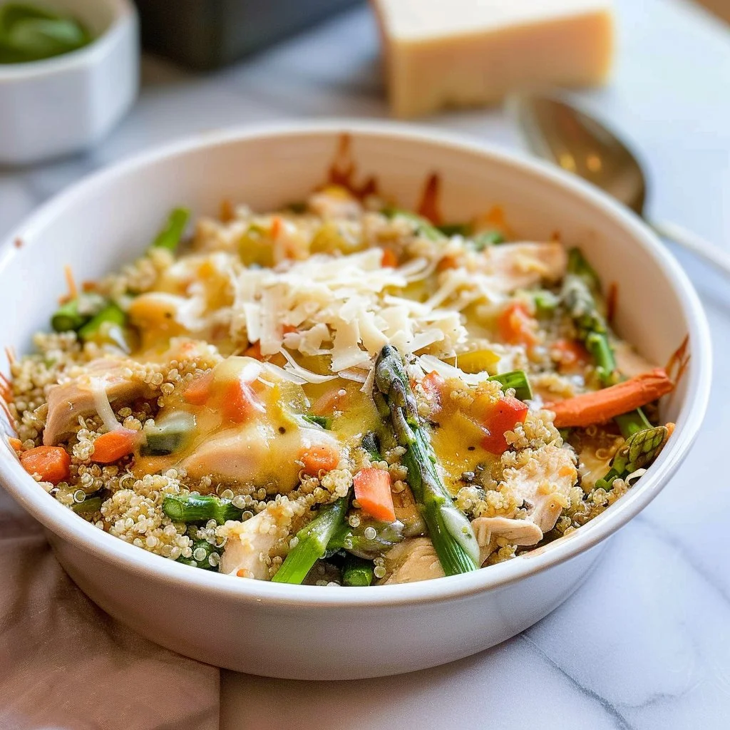 Cheesy Chicken Asparagus Casserole