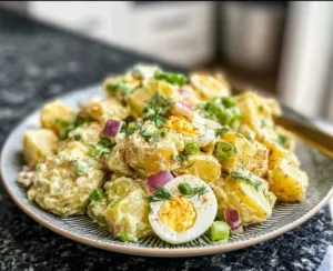 Classic Potato Salad with a Creamy Twist 2 Classic potato salad with creamy dressing and fresh ingredients