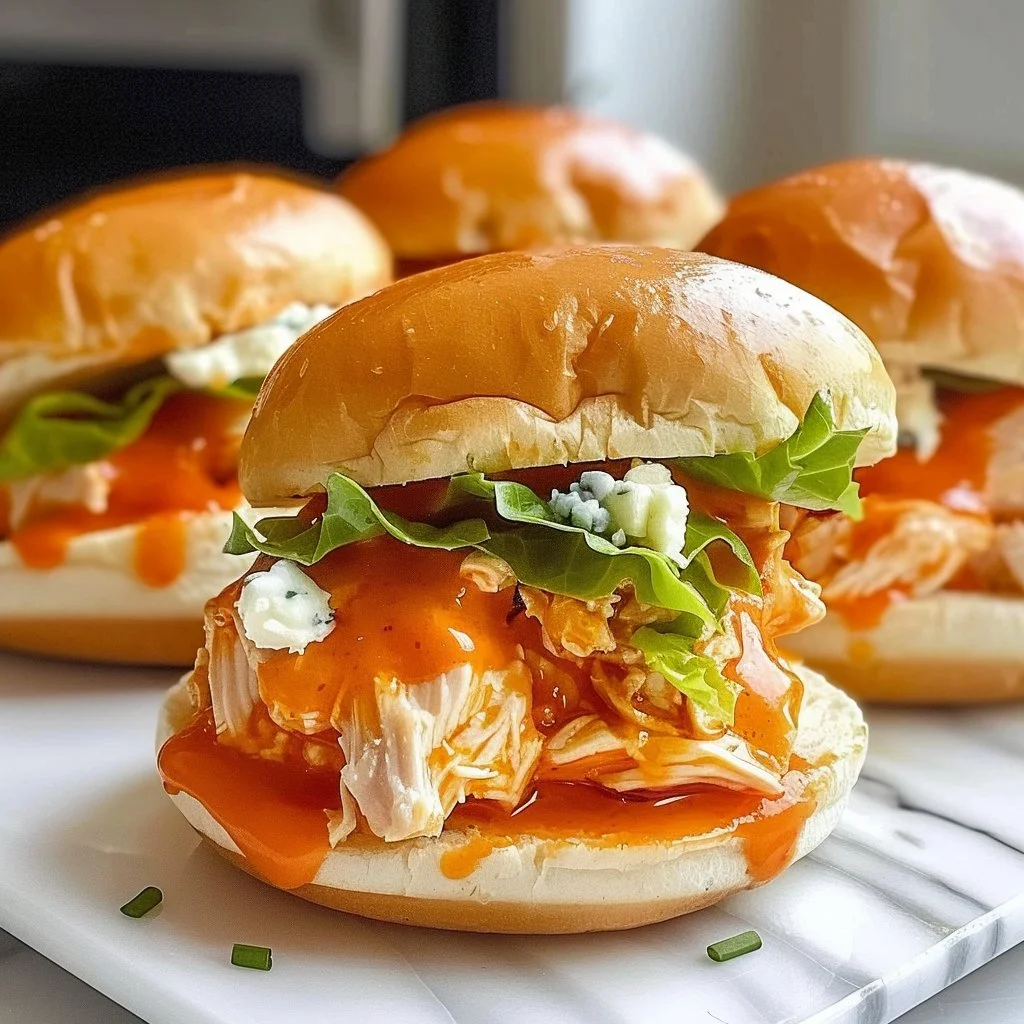 Crockpot Buffalo Chicken Sliders