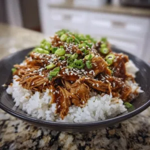 Dump and Go Crockpot Teriyaki Chicken 2 Delicious Dump and Go Crockpot Teriyaki Chicken ready to serve.