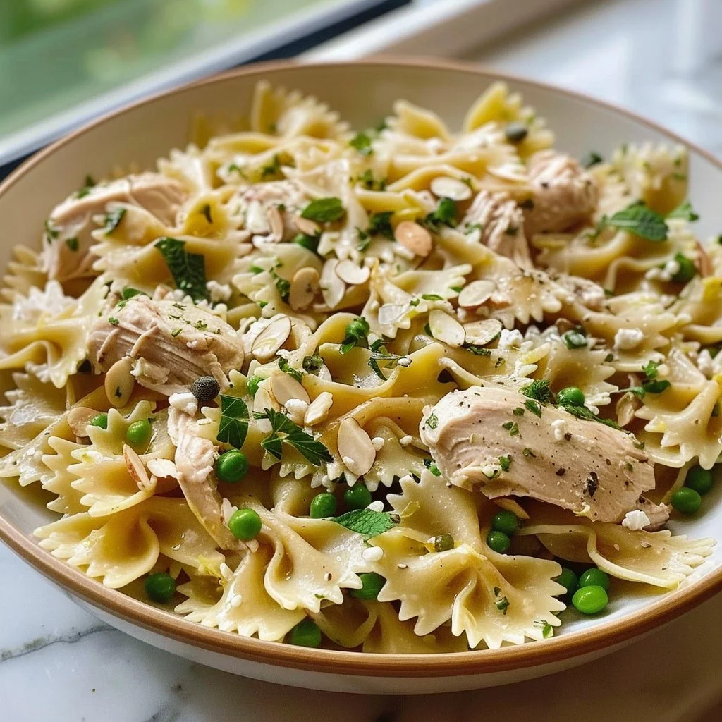 Easy Lemon Chicken Pasta Salad With Herbs