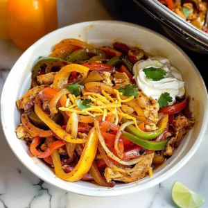 Easy-Prep Slow Cooker Chicken Fajitas 3 Easy-prep slow cooker chicken fajitas with colorful peppers and onions