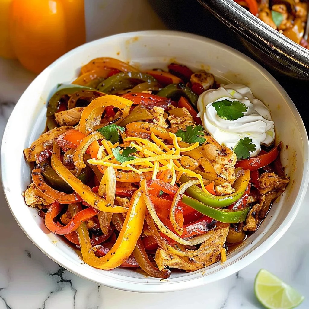 Easy-Prep Slow Cooker Chicken Fajitas 4 Easy-Prep Slow Cooker Chicken Fajitas