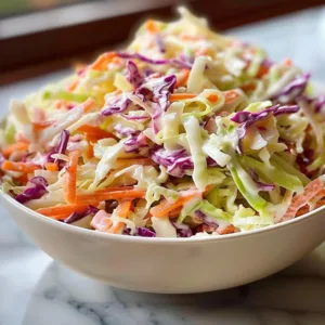 Healthy Greek yogurt coleslaw dressing in a bowl with fresh ingredients