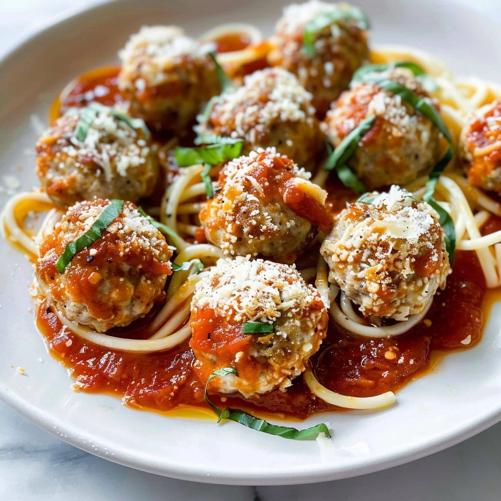 Ground Chicken Meatballs Parmesan