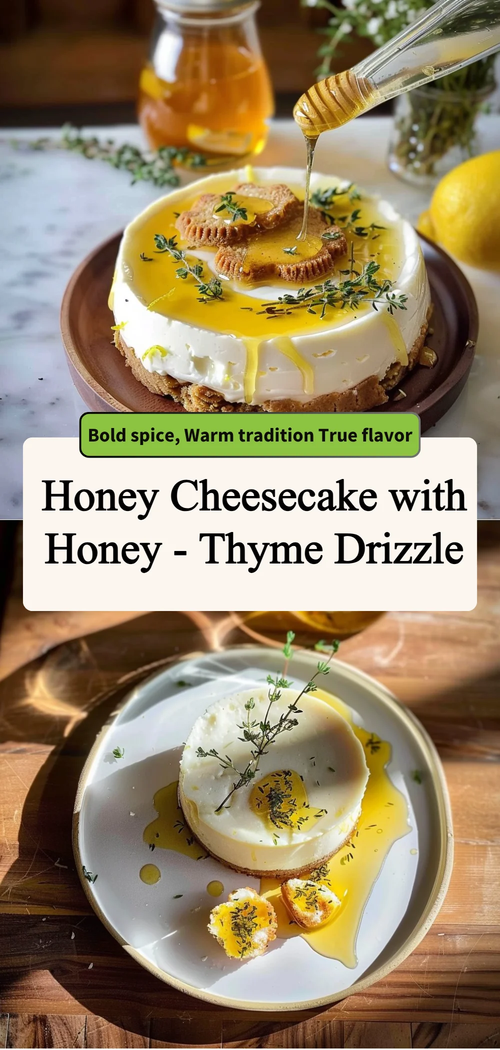 Honey Cheesecake with Honey - Thyme Drizzle 4 honey cheesecake with honey thyme drizzle 2026 05 27 005954