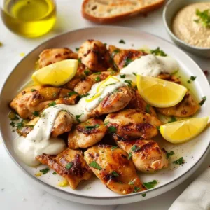 Delicious Lebanese Lemon Garlic Chicken recipe inspired by Al Aseel