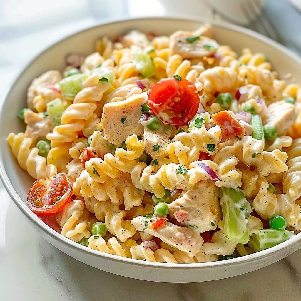 Perfect Creamy Chicken Pasta Salad