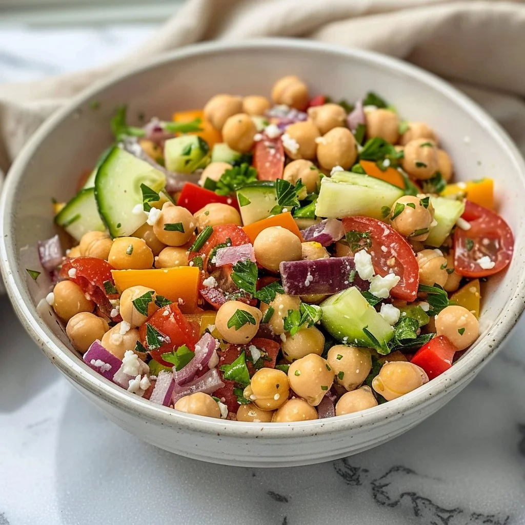 Protein-Packed Greek Chickpeas Salad