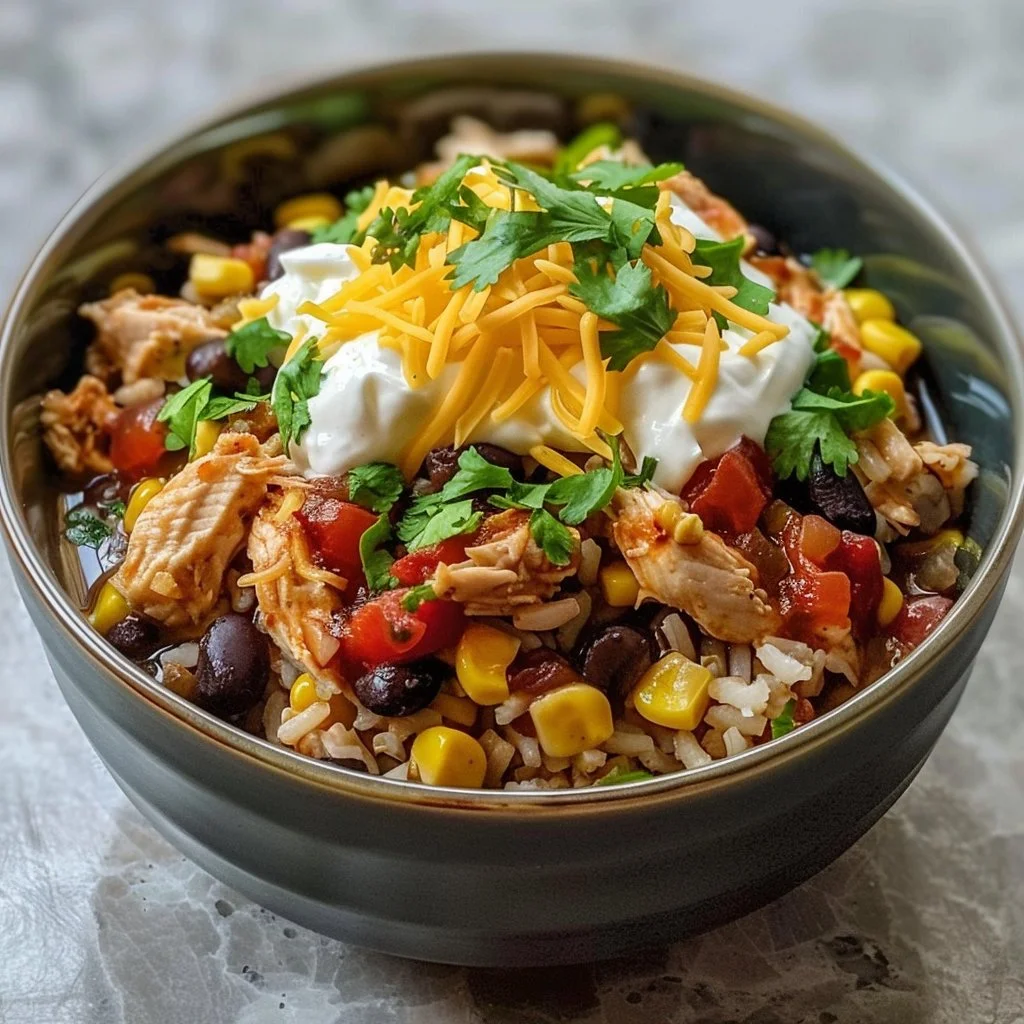 Slow Cooker Chicken Burrito Bowl