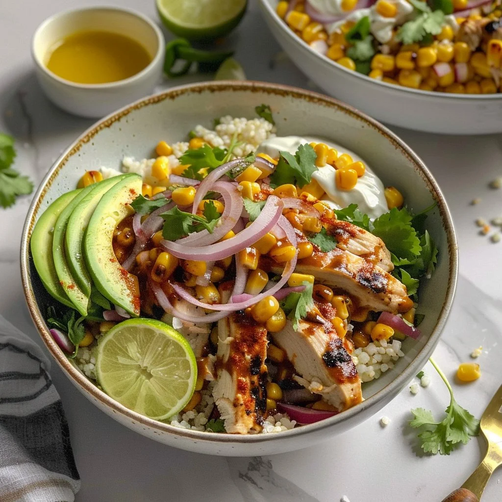 Smoky Street Corn Chicken Bowls