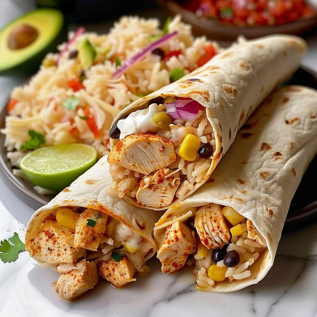 Spicy Chicken Burritos