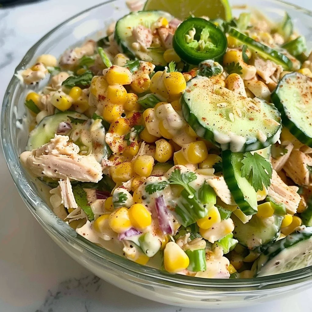 Street Corn Creamy Cucumber Salad