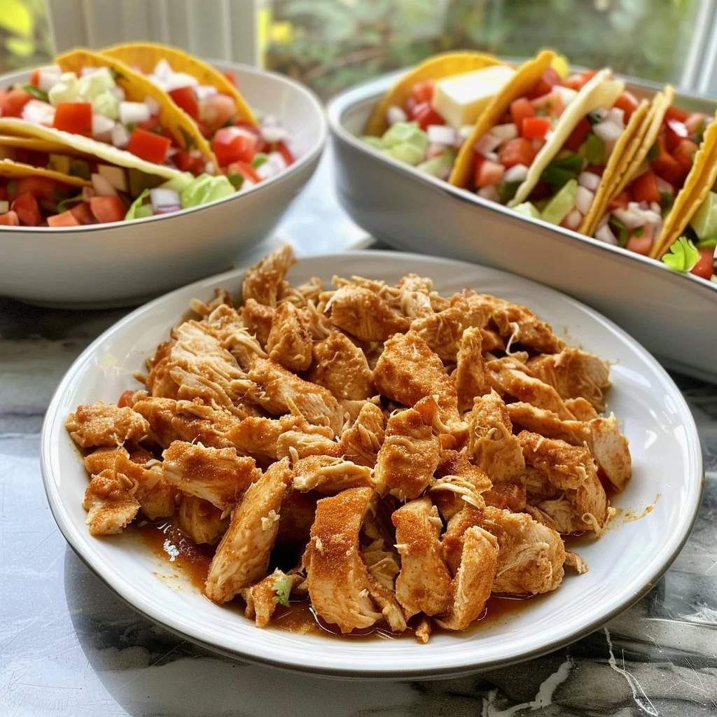 3-Ingredient Crock Pot Chicken Taco Meat