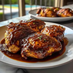 Crockpot BBQ Chicken 3 Delicious crockpot BBQ chicken served with a side of coleslaw