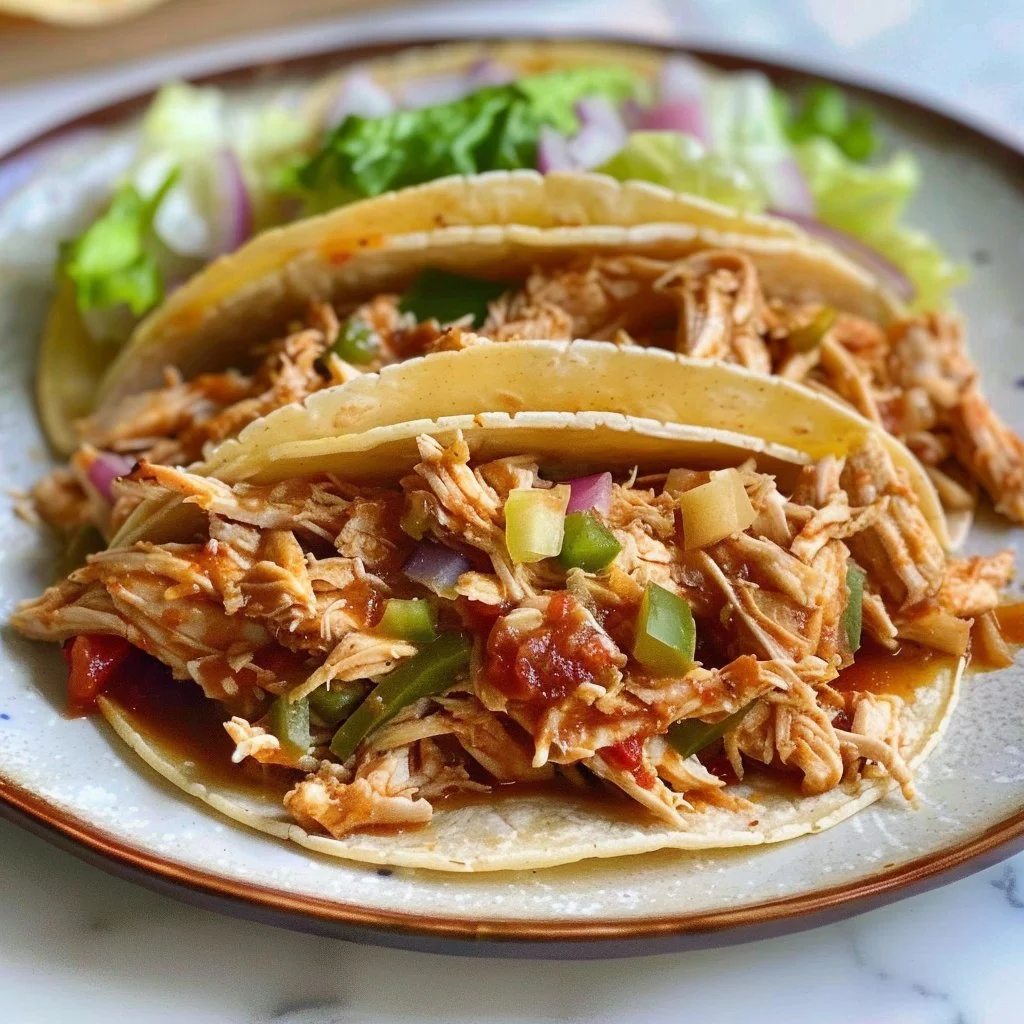 Crockpot Pulled Chicken Tacos