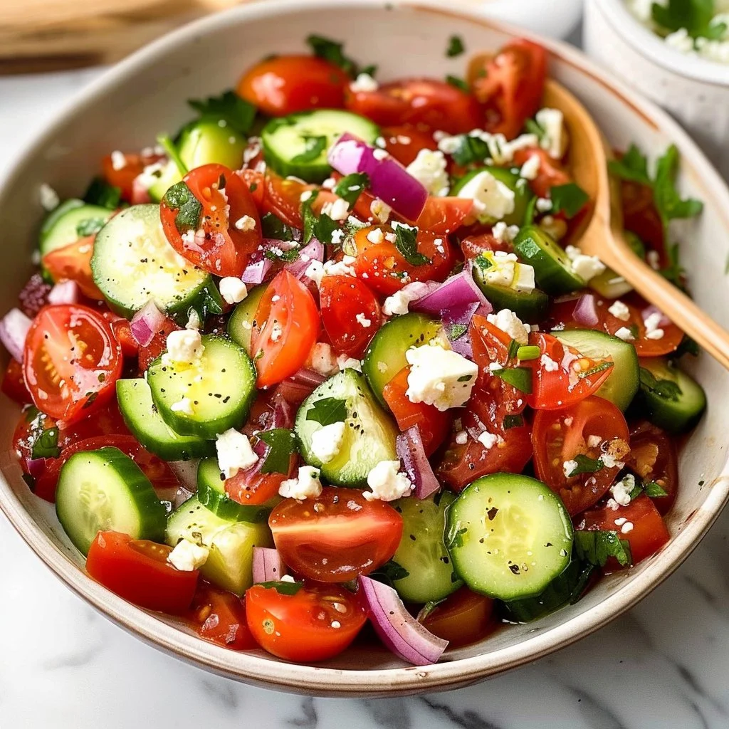 Cucumber Tomato Feta Salad