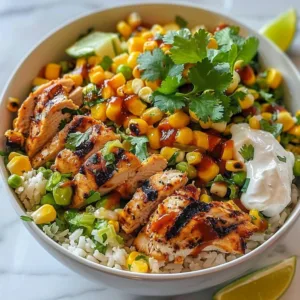 Grilled Chicken Street Corn Bowl 1 Grilled chicken street corn bowl with juicy chicken and fresh corn ingredients