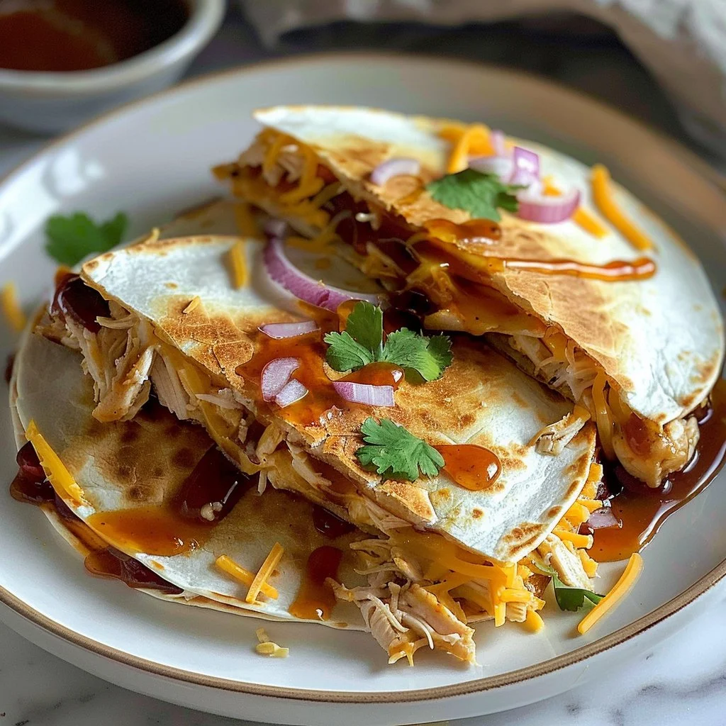 Hot Honey BBQ Chicken Quesadillas