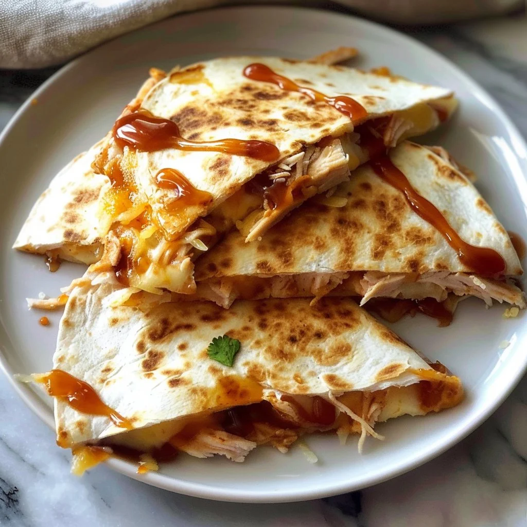 Hot Honey BBQ Chicken Quesadillas