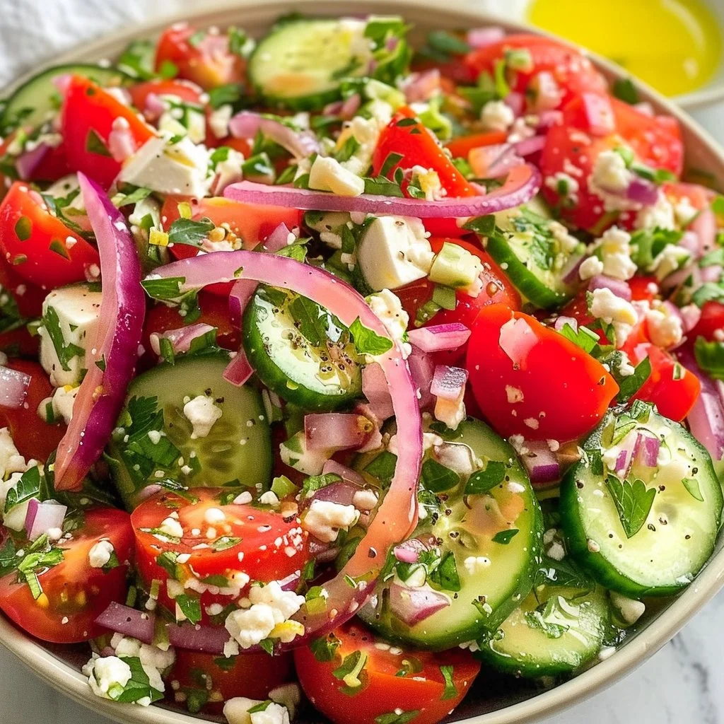 Mediterranean Cucumber Tomato Salad