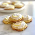 A plate of melt in your mouth lemon cookies, showcasing their delicious texture and bright color.