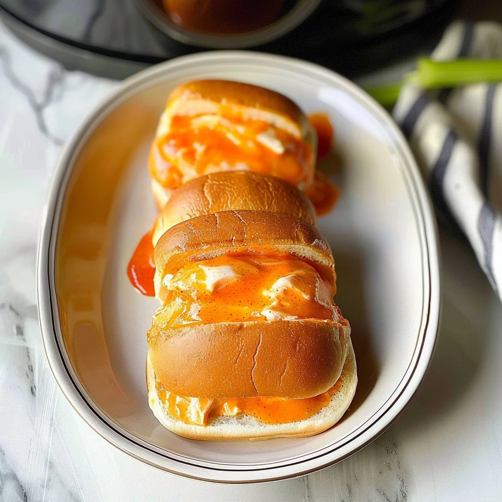 Slow Cooker Buffalo Chicken Sliders