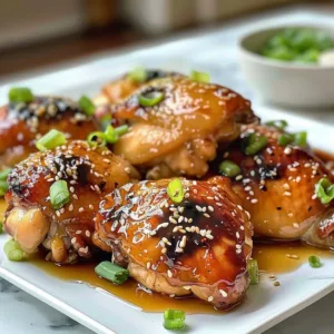 Crockpot Honey Garlic Chicken Thighs: An Incredible Ultimate Recipe 3 Crockpot Honey Garlic Chicken Thighs served with vegetables on a plate