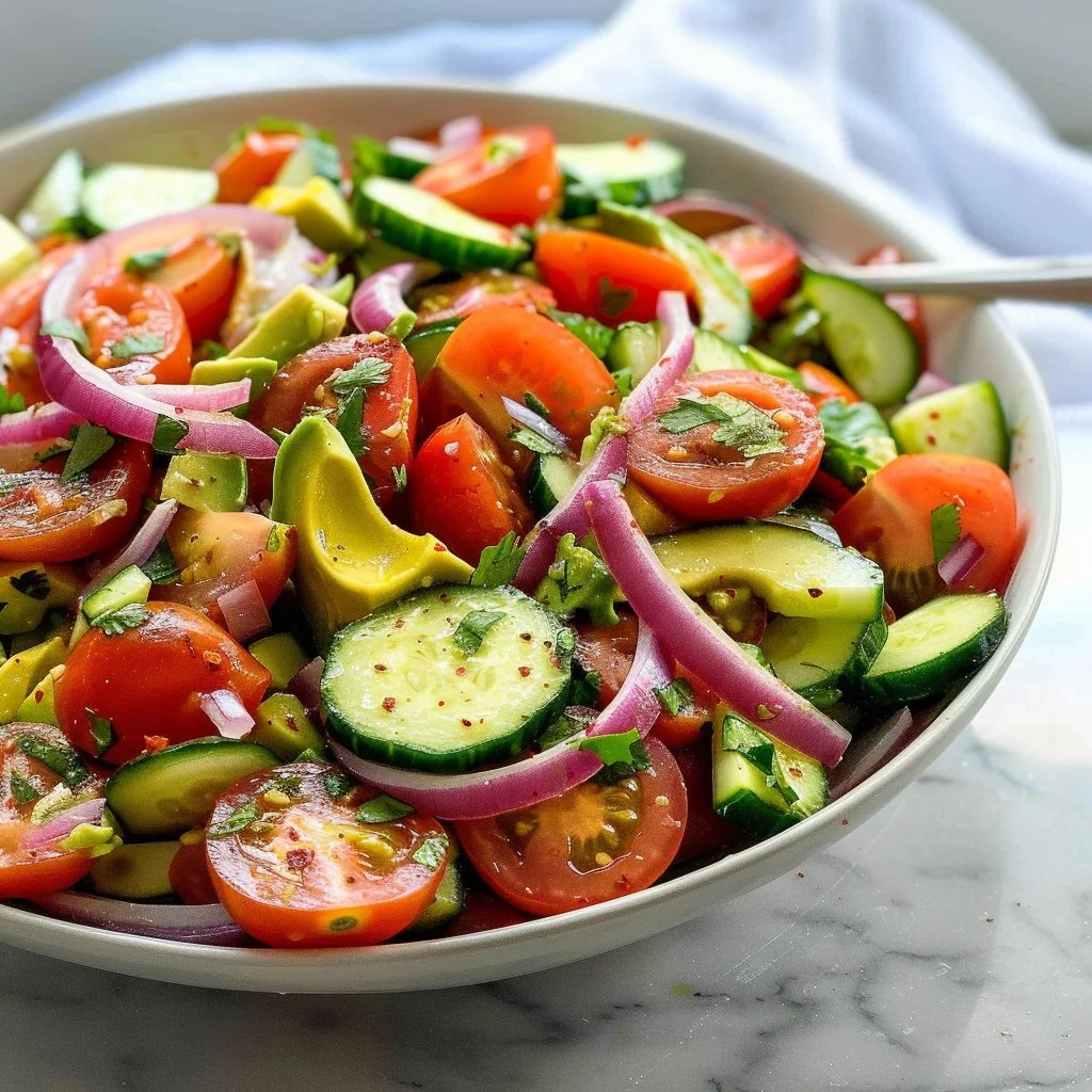Home Page 7 Cucumber, Tomato, & Avocado Salad