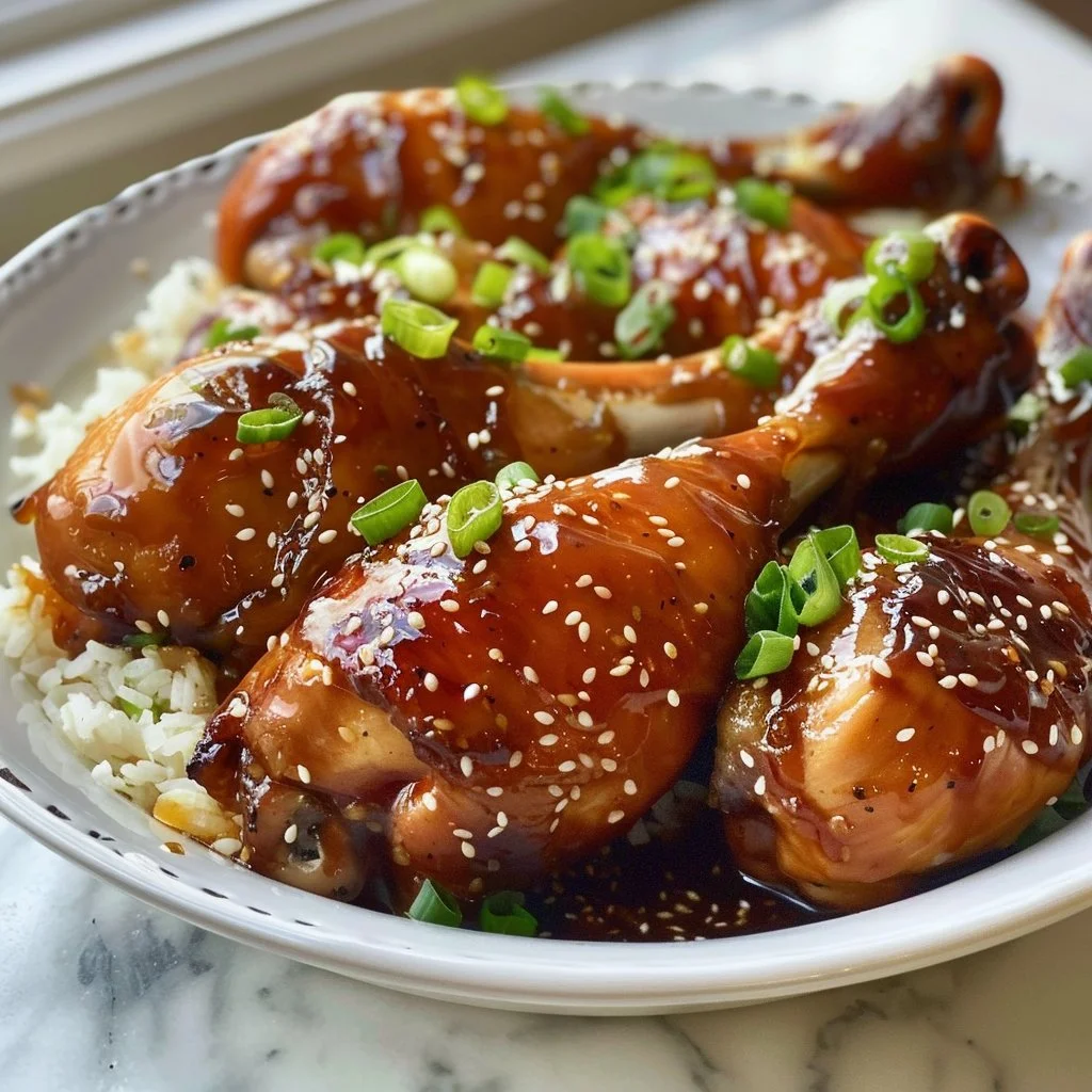 Slow Cooker Honey Garlic Chicken Legs